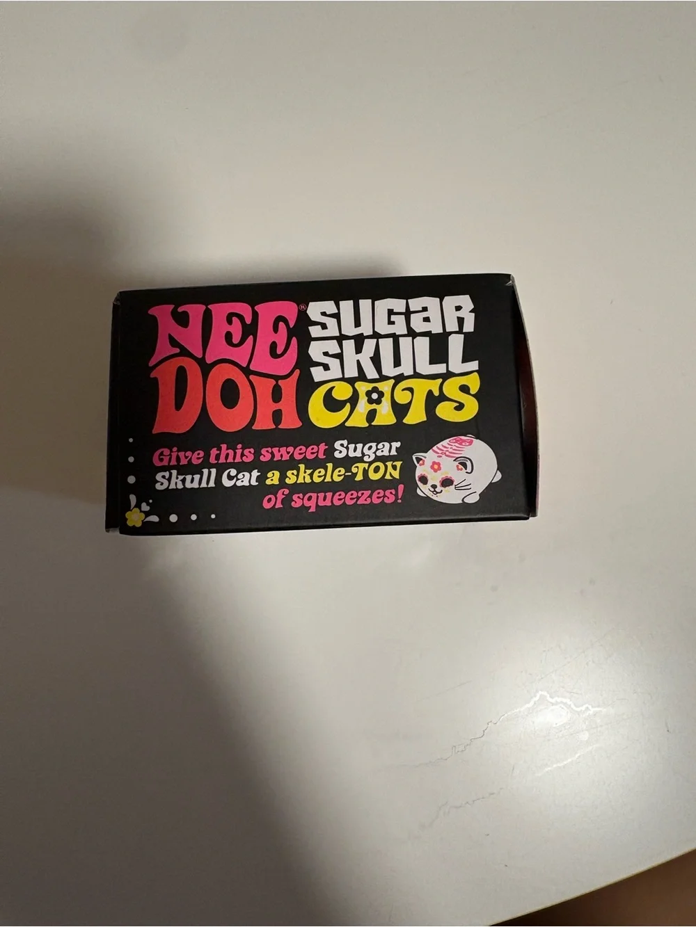 Authentic NeeSugar Skull Cat- White with Purple Accents